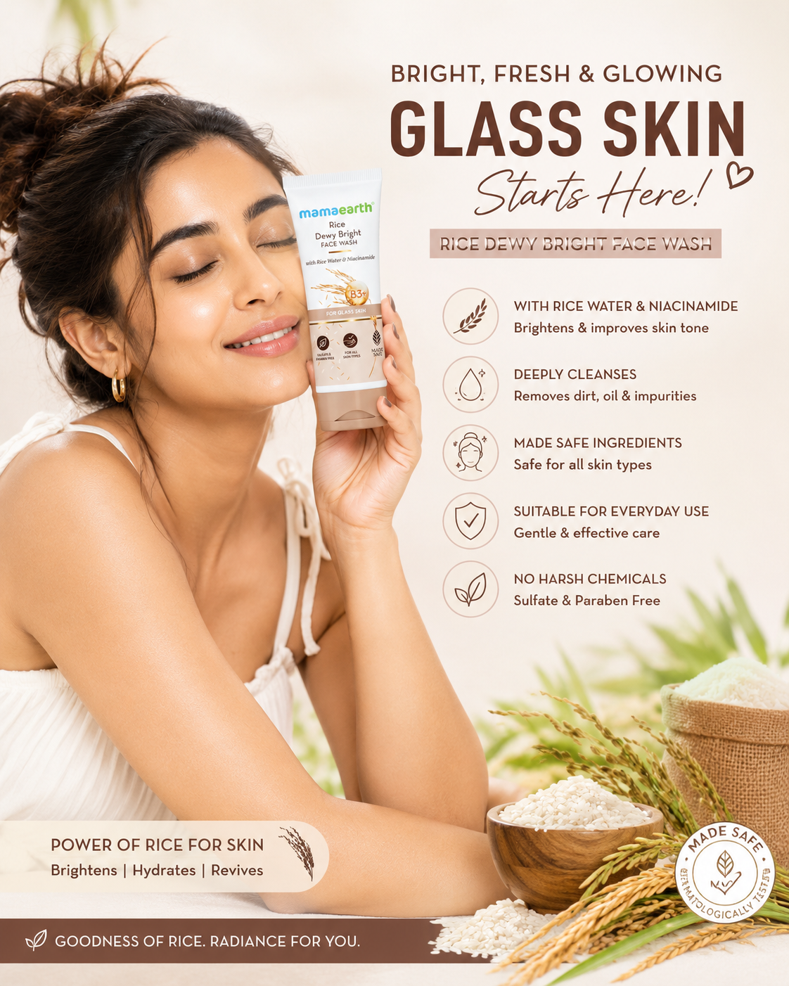 Mamaearth Rice Face Wash Review