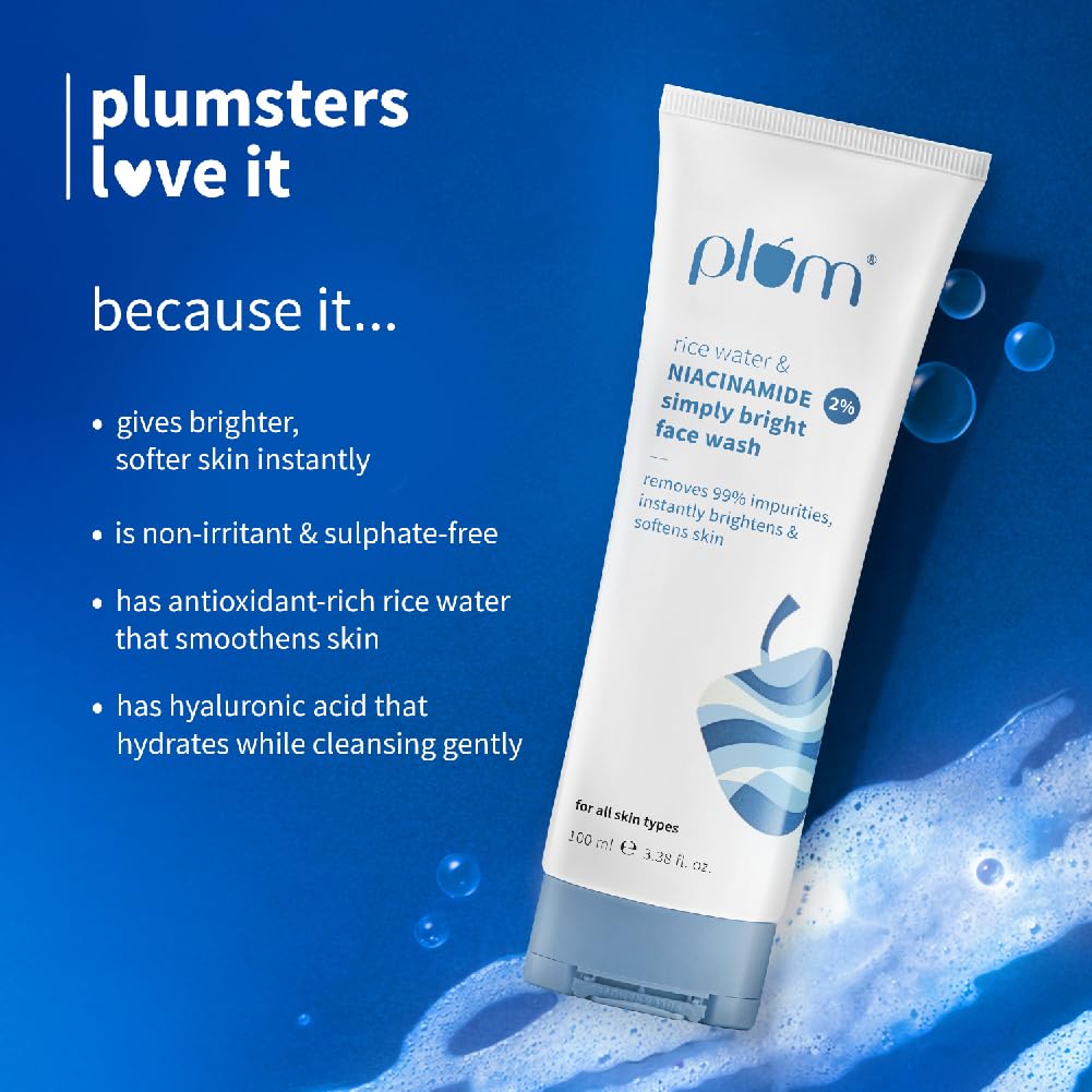Plum 2% Niacinamide & Rice Water Face Wash