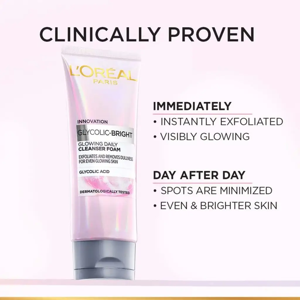 L'Oreal Paris Glycolic Bright Daily Foaming Face Cleanser