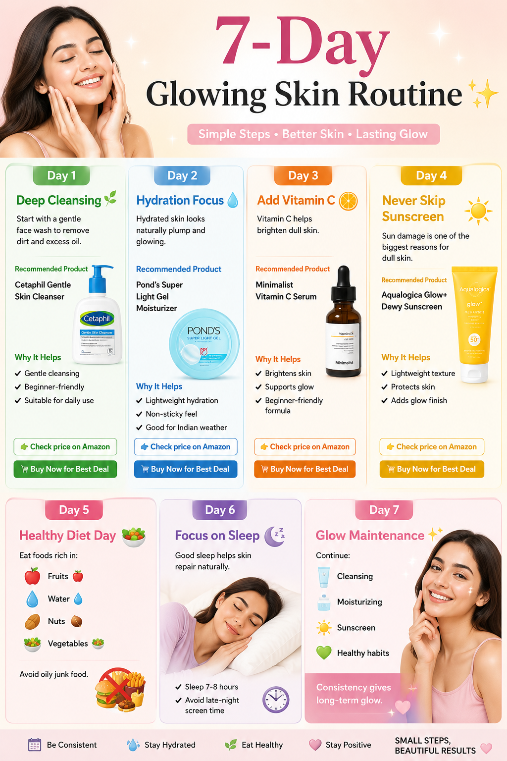 7-Day Glowing Skin Routine 🌟