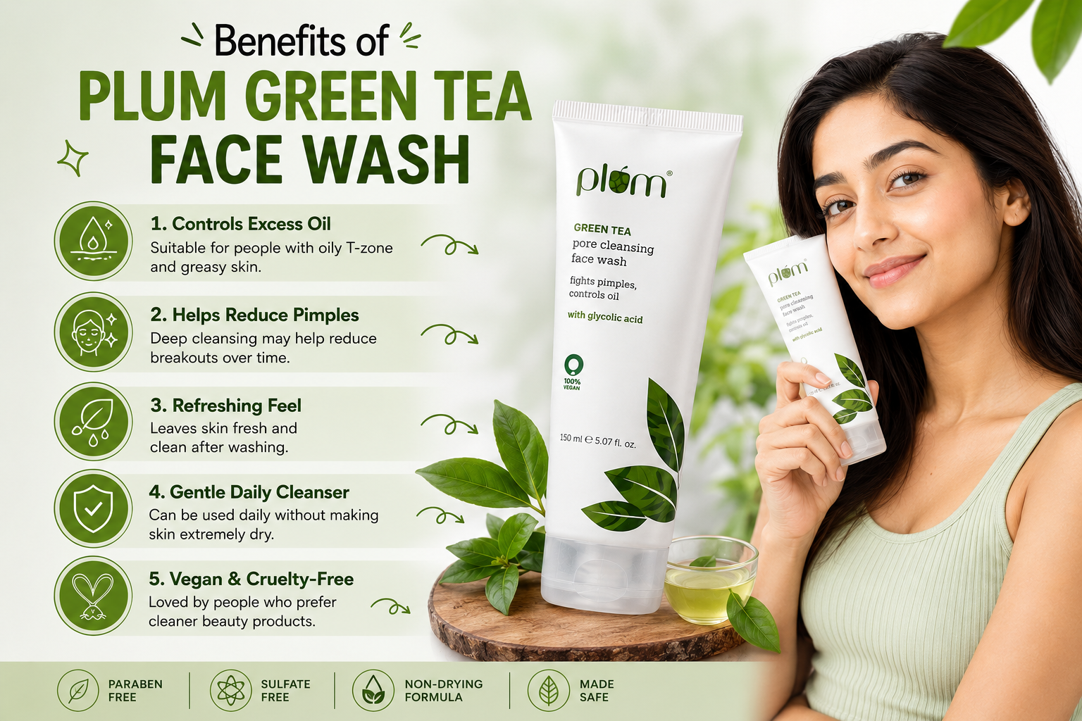 Benefits of Plum Green Tea Face Wash