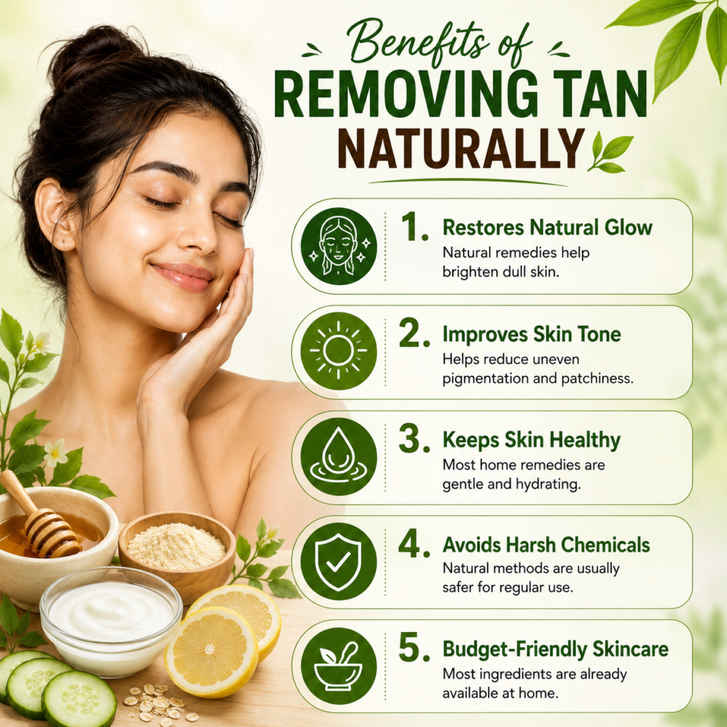 Benefits of Removing Tan Naturally 🌿