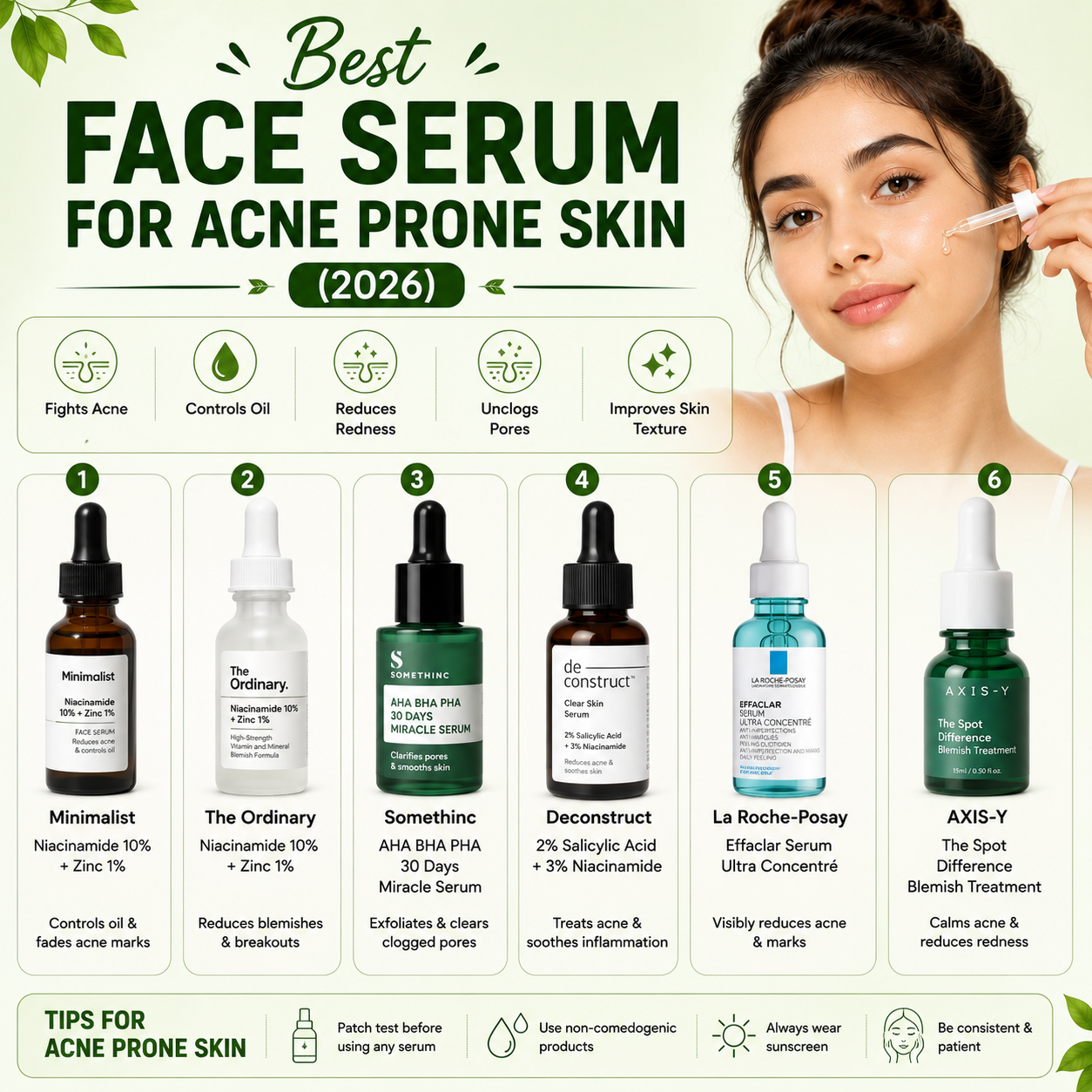 Best Face Serum for Acne Prone Skin (2026)