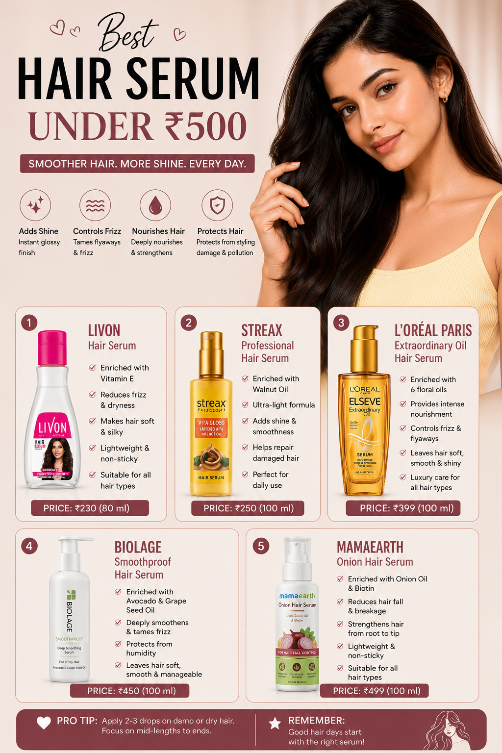 Best Hair Serum Under ₹500