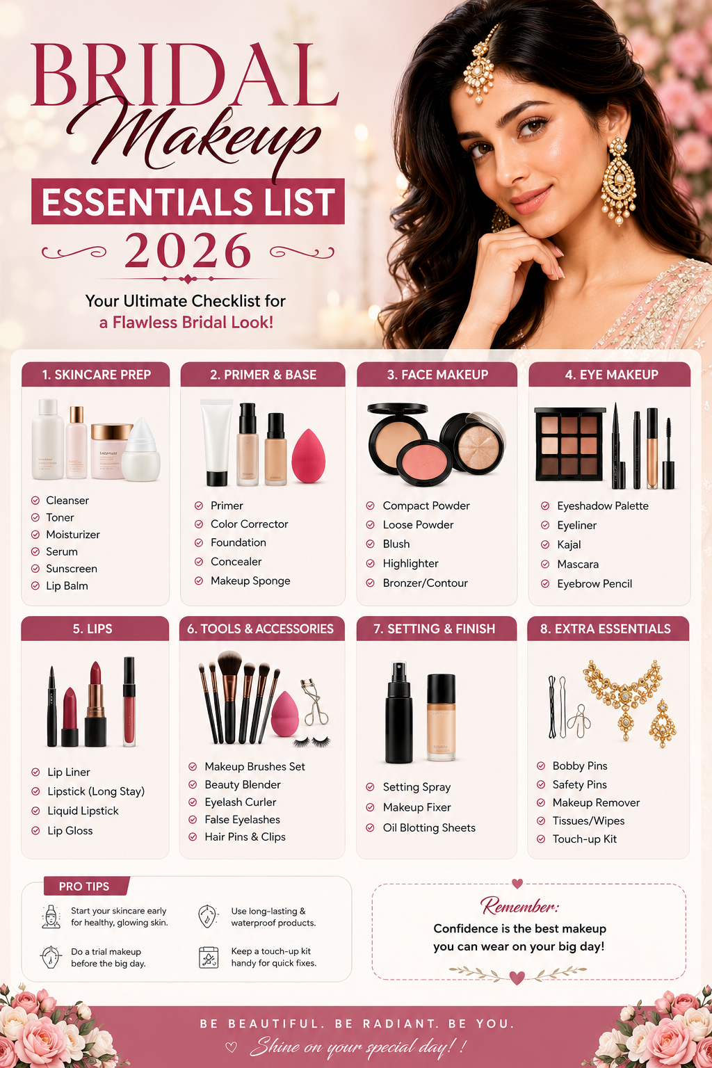 Bridal Makeup Essentials List 2026