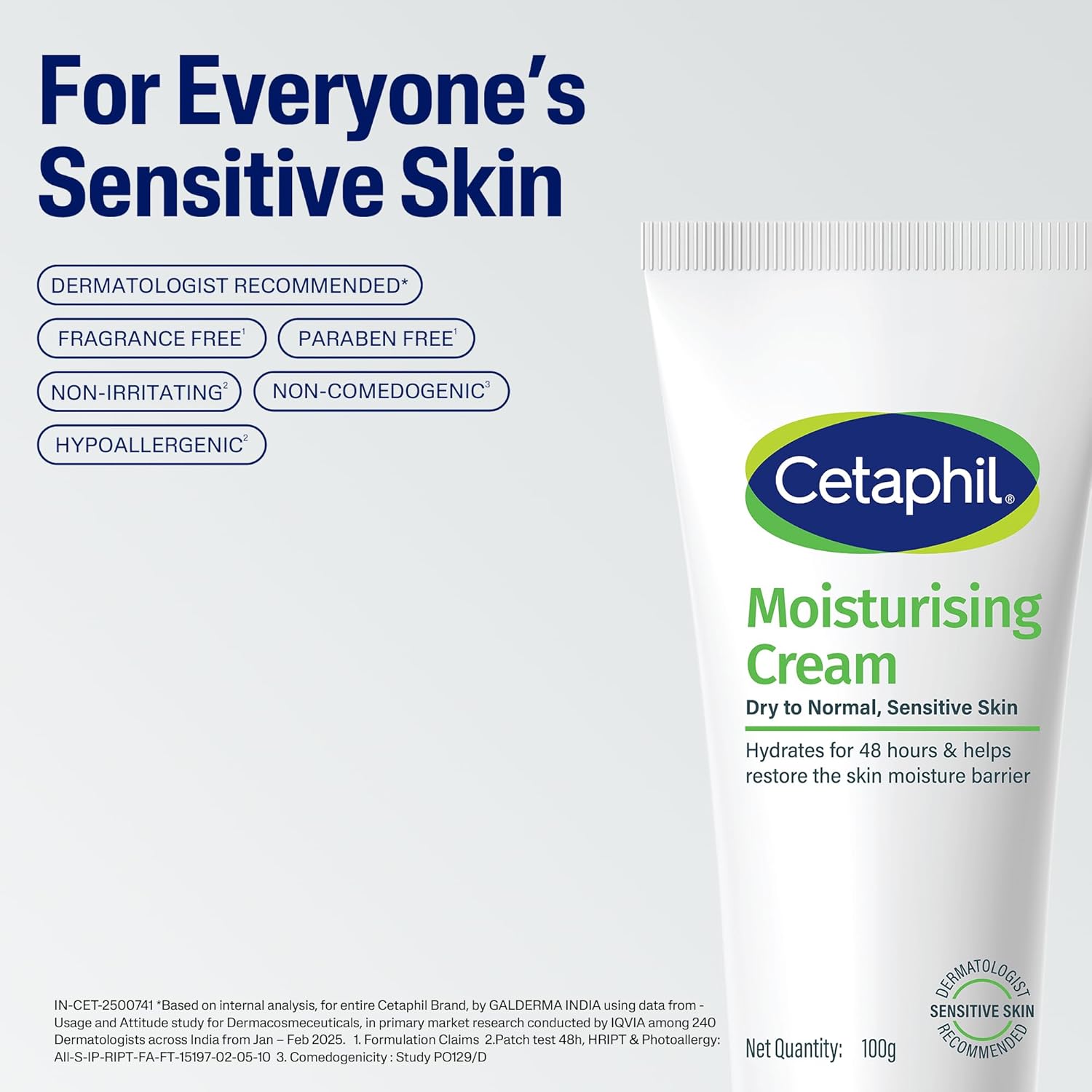 Cetaphil Moisturising Cream 100 g for Dry & Sensitive Skin