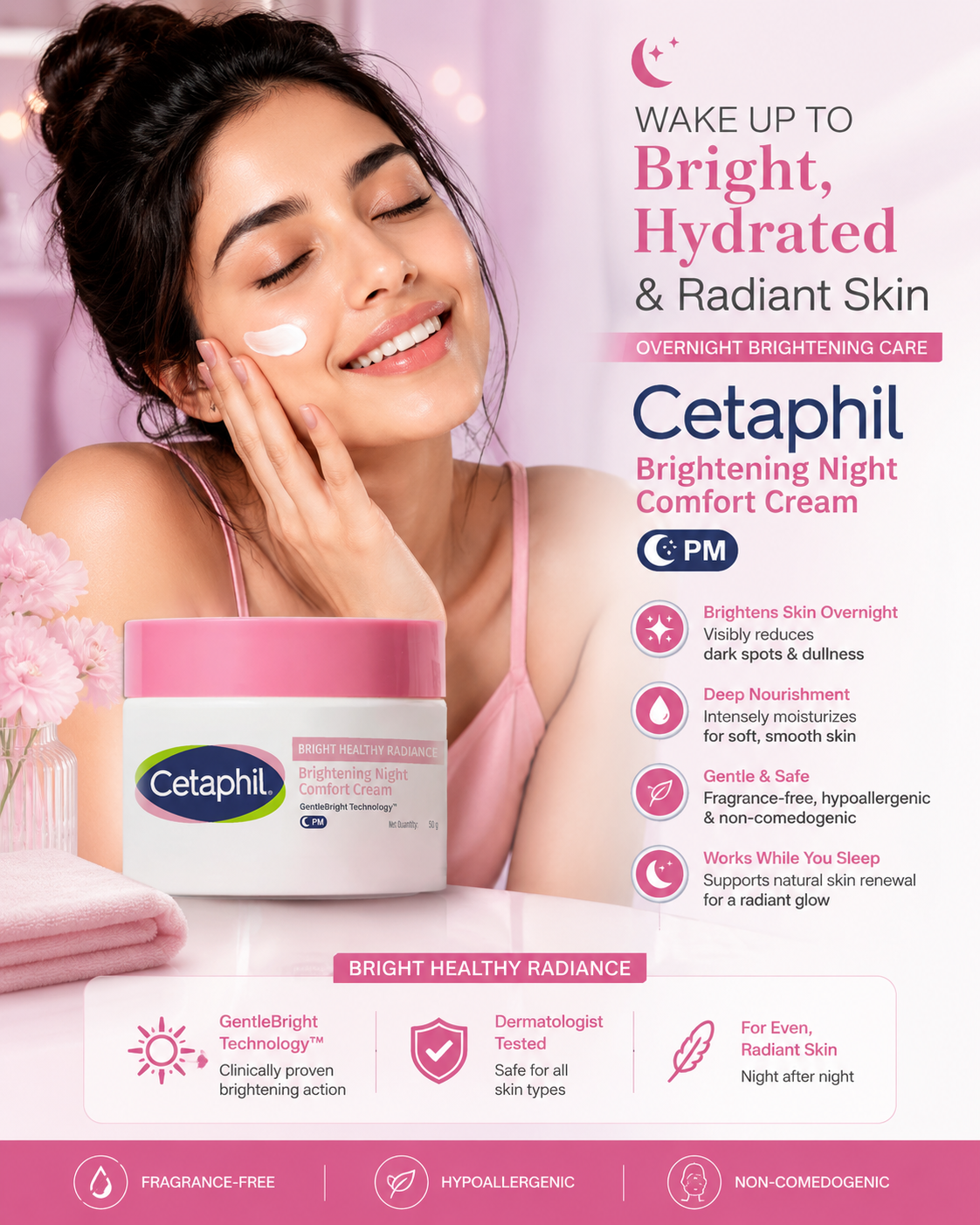 Cetaphil Night Cream for Sensitive Skin