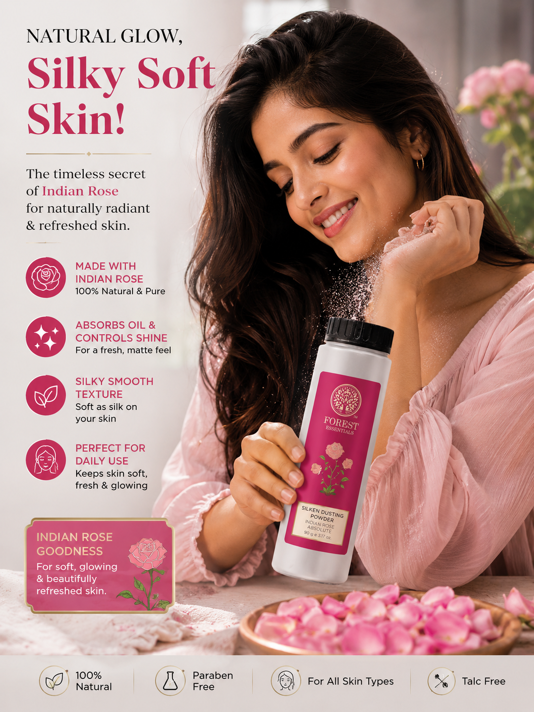 Forest Essentials Indian Rose Powder Review