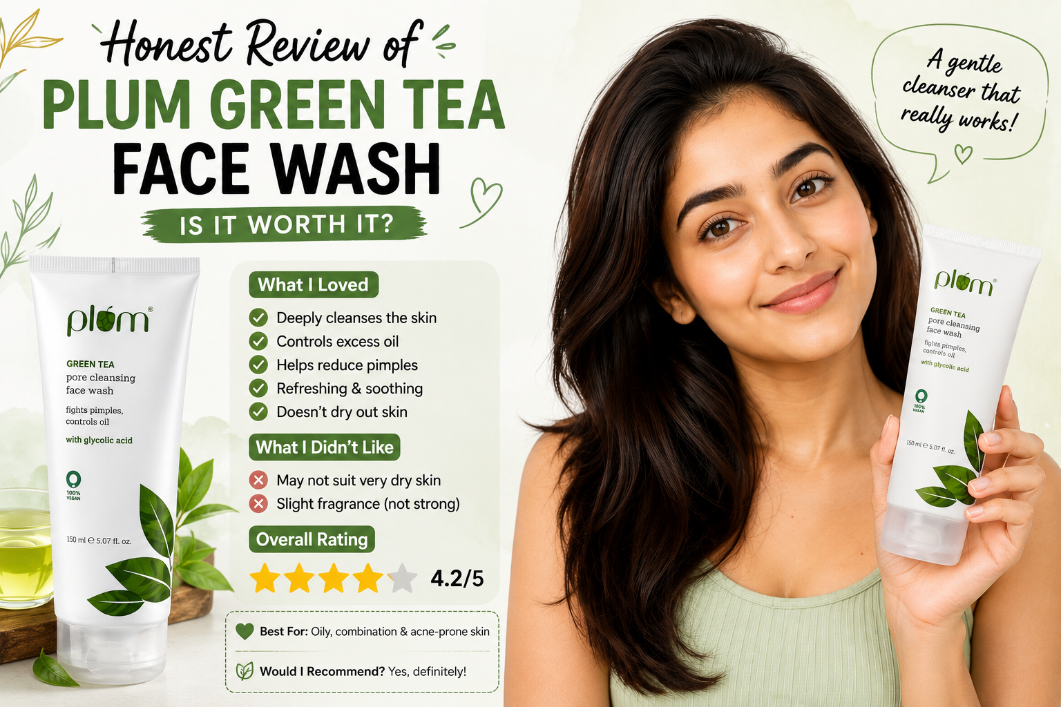 Honest Review of Plum Green Tea Face Wash
