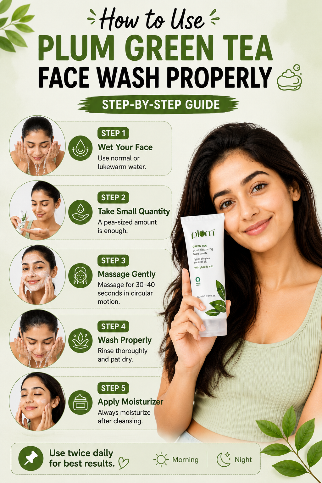 How to Use Plum Green Tea Face Wash Properly