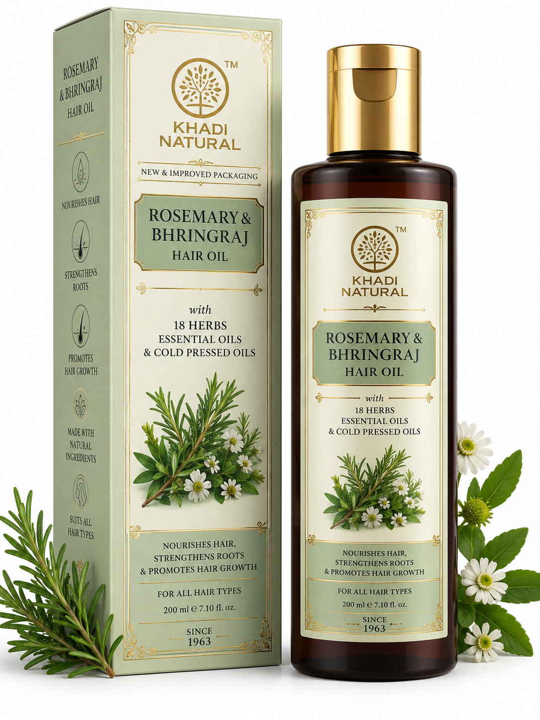 Khadi Natural Rosemary & Bhringraj Hair Oil
