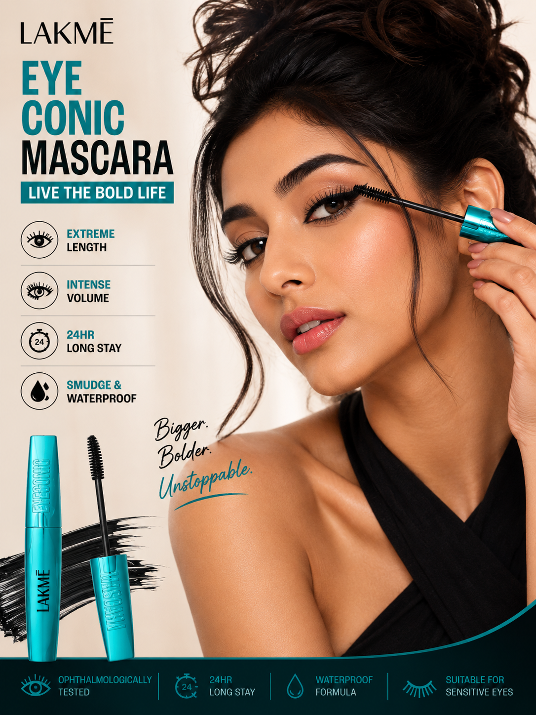 Lakme 9 To 5 Eyeconic Curling Mascara, Smudgeproof, Waterproof