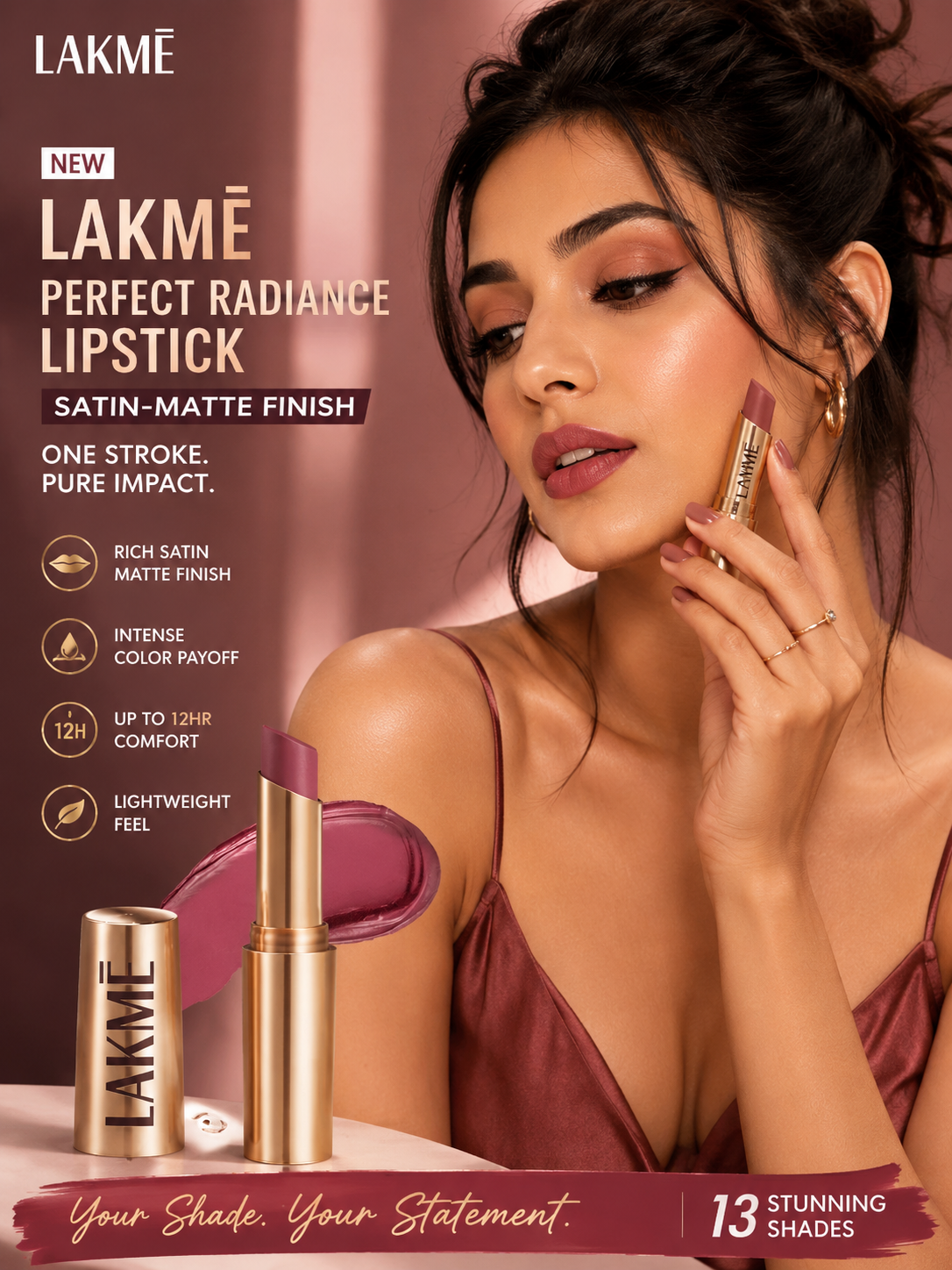 Lakme 9 To 5 Powerplay Priming Matte Lipstick For 16Hr Intense Matte