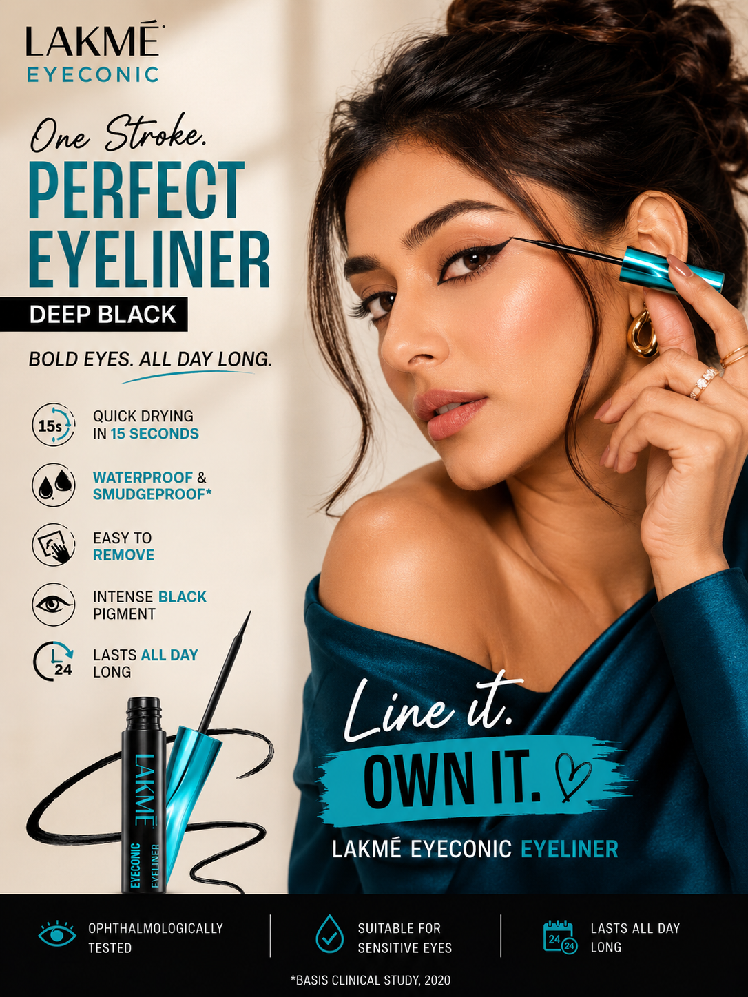 Lakme 9 to 5 Eyeconic Liquid Eyeliner - Intense Black