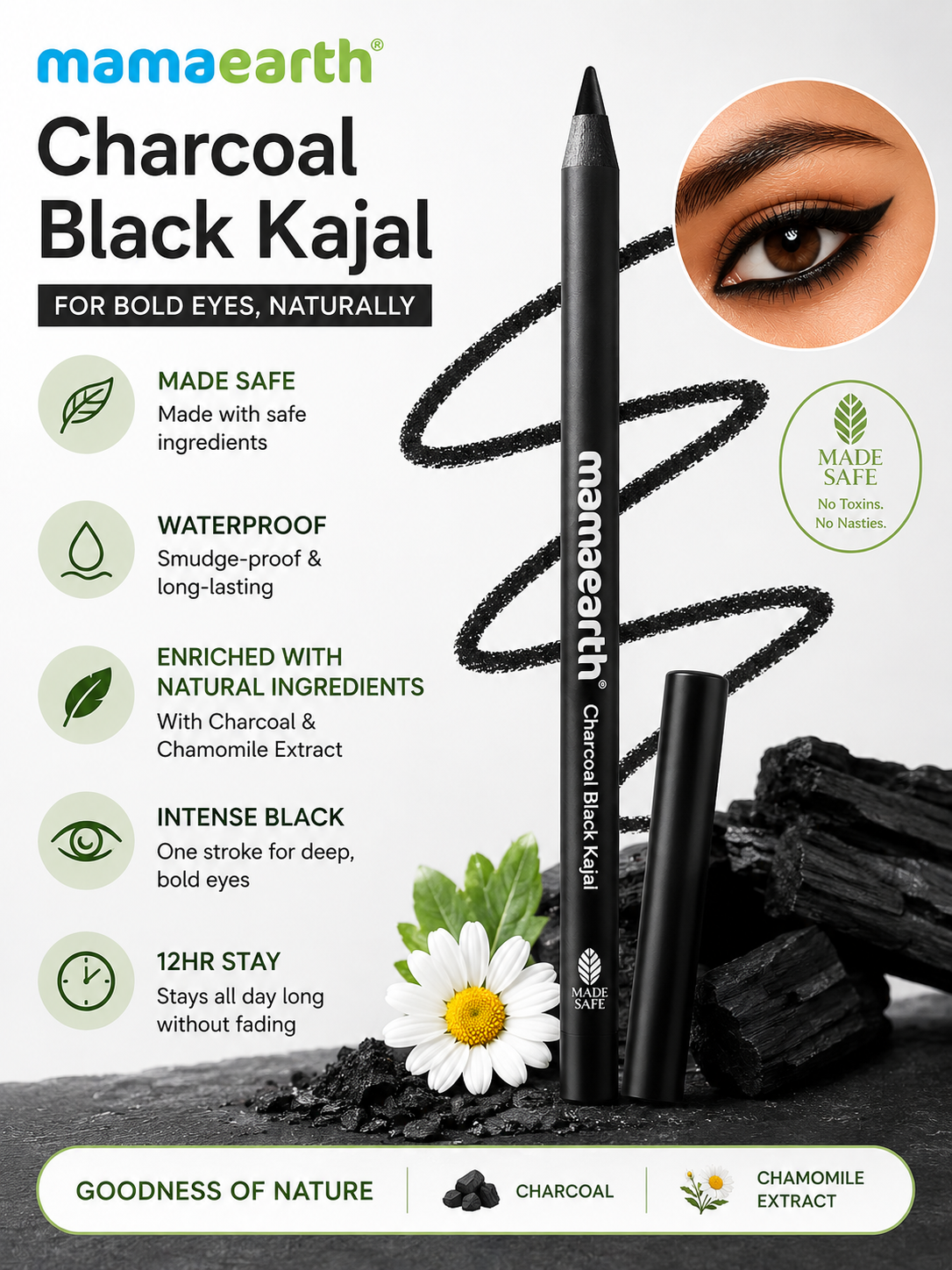 Mamaearth Charcoal Black Kajal