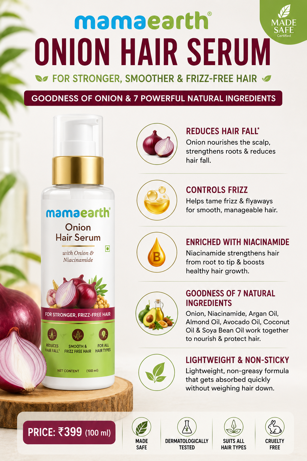 Mamaearth Onion Hair Serum