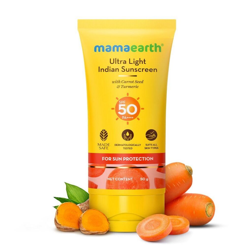 Mamaearth Ultra Light Indian Sunscreen SPF 50