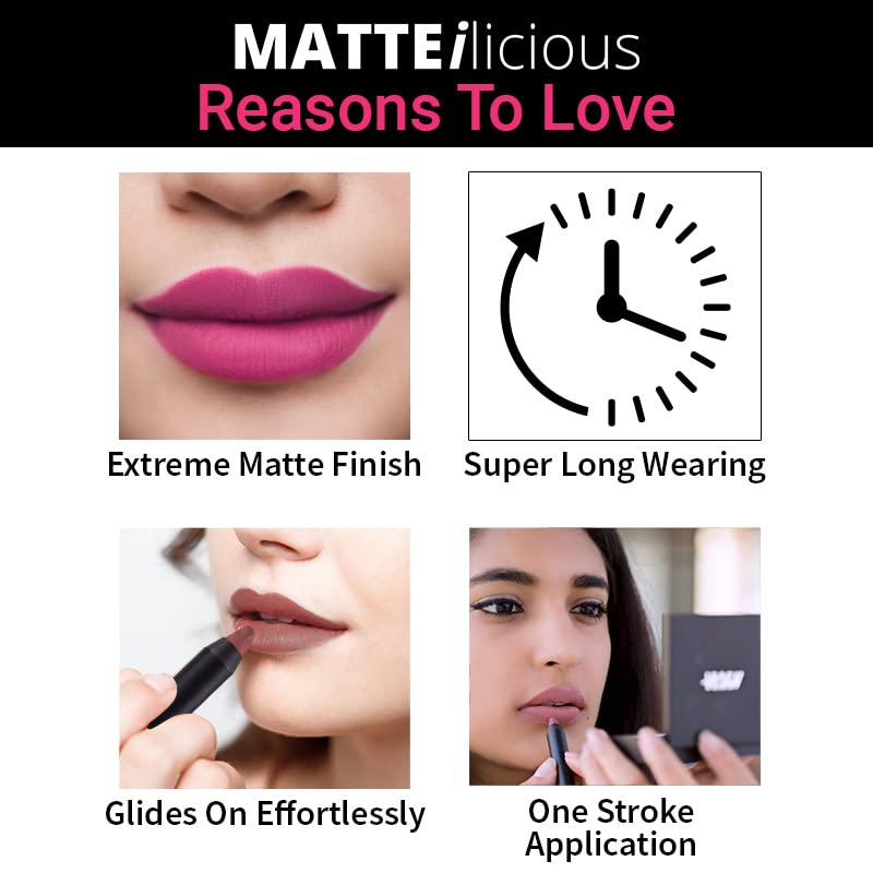 Nykaa Matte-illicious Lip Crayon Lipstick