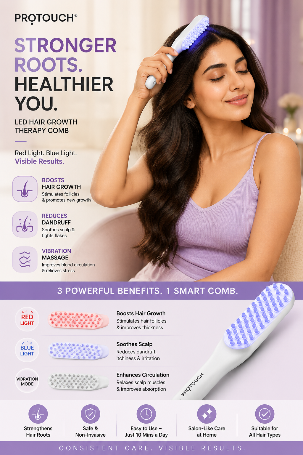 PROTOUCH LED Hair Therapy Comb Review