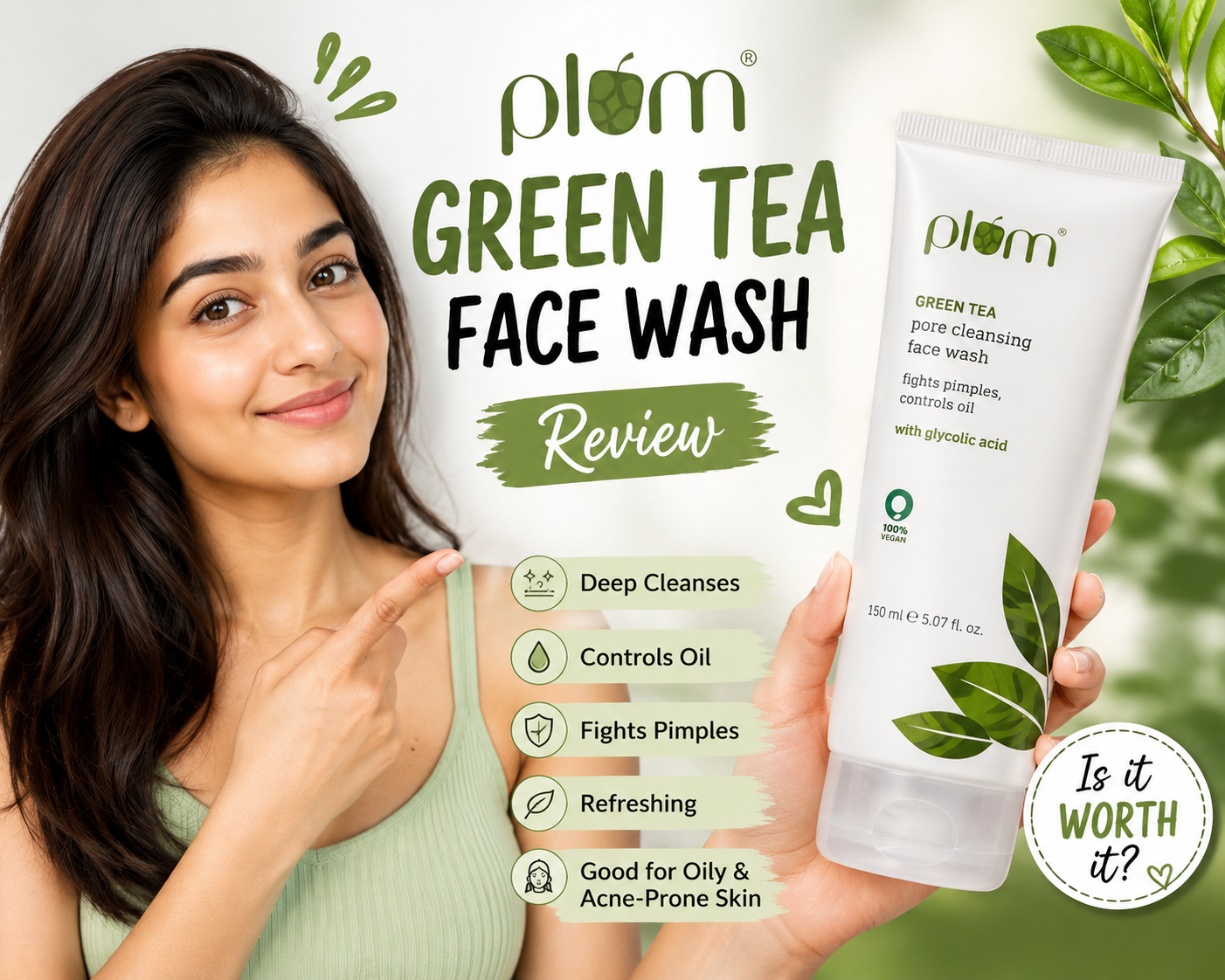 Plum Green Tea Face Wash Review