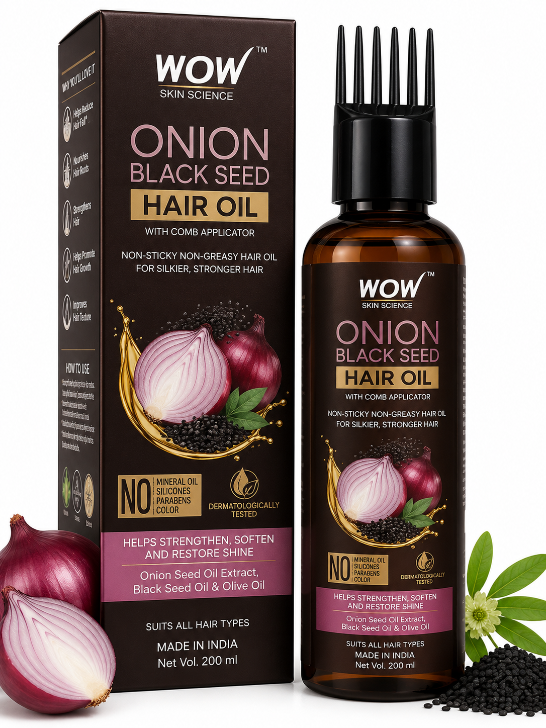 WOW Skin Science Onion Black Seed Hair Oil
