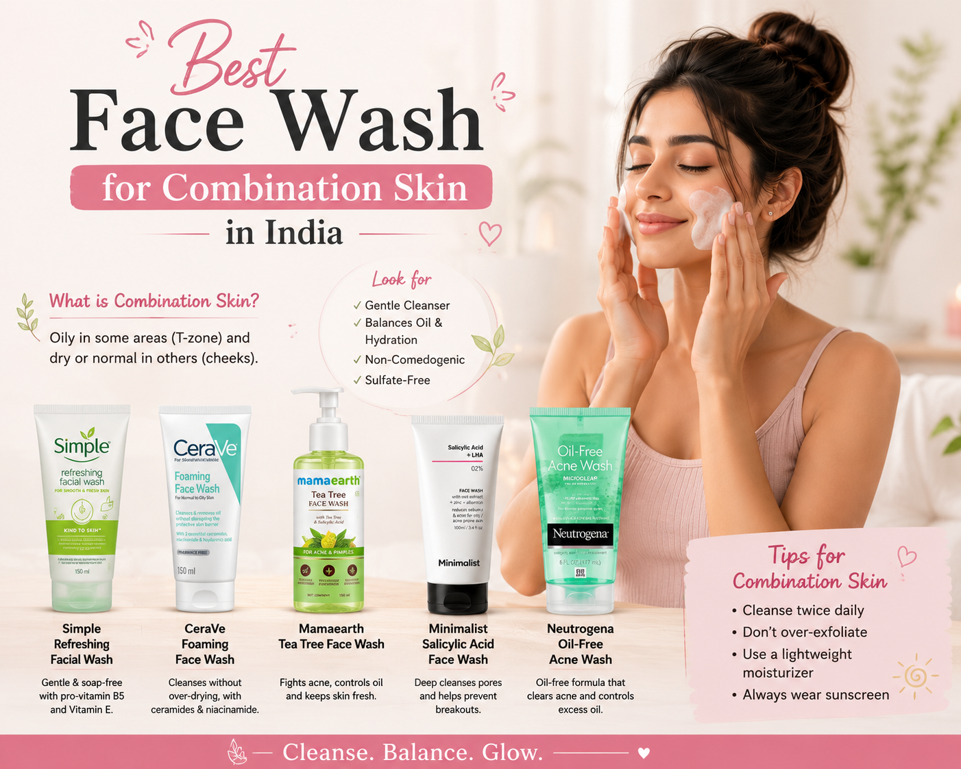 Best Face Wash for Combination Skin in India