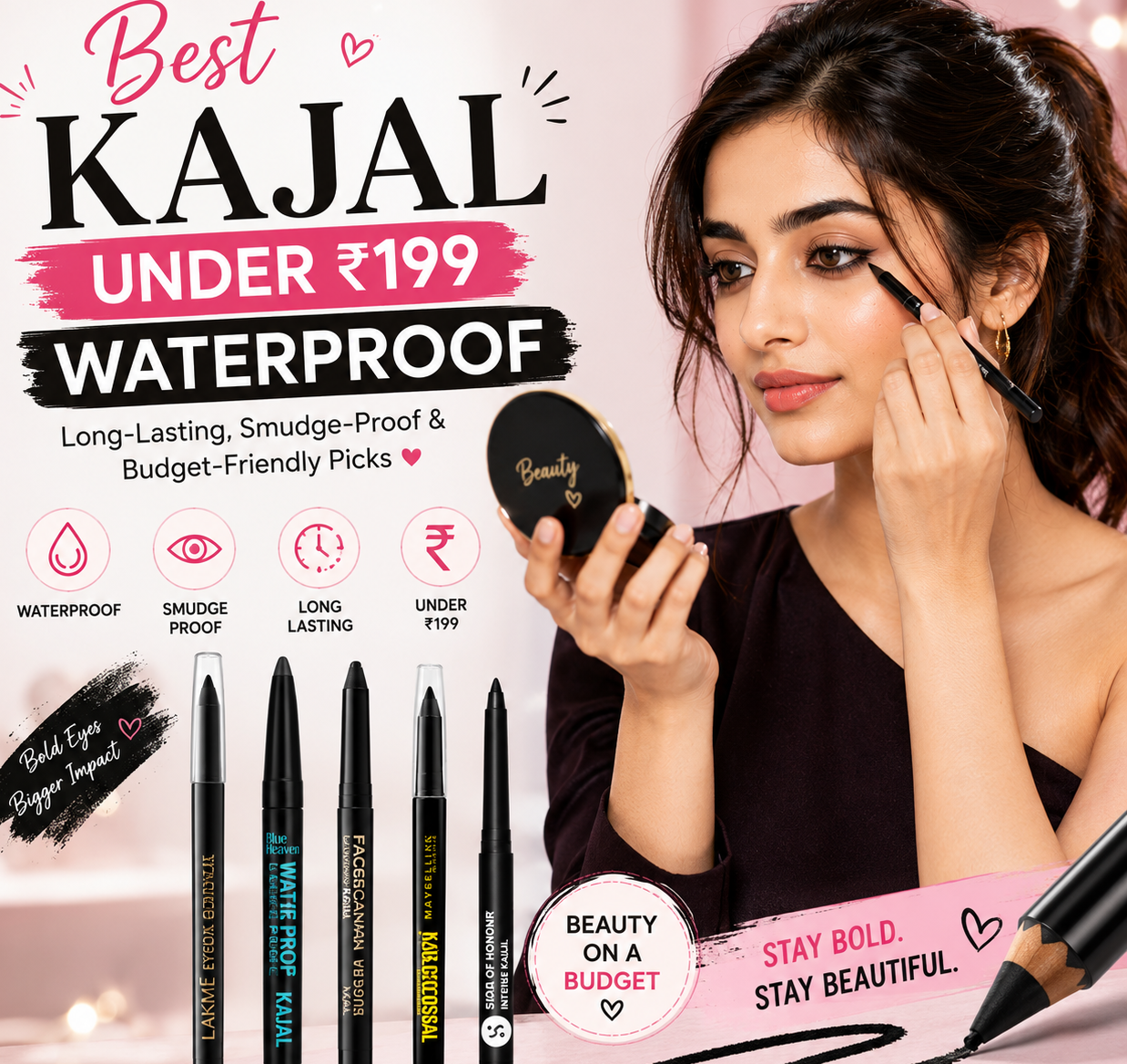 Best Waterproof Kajal Under ₹199