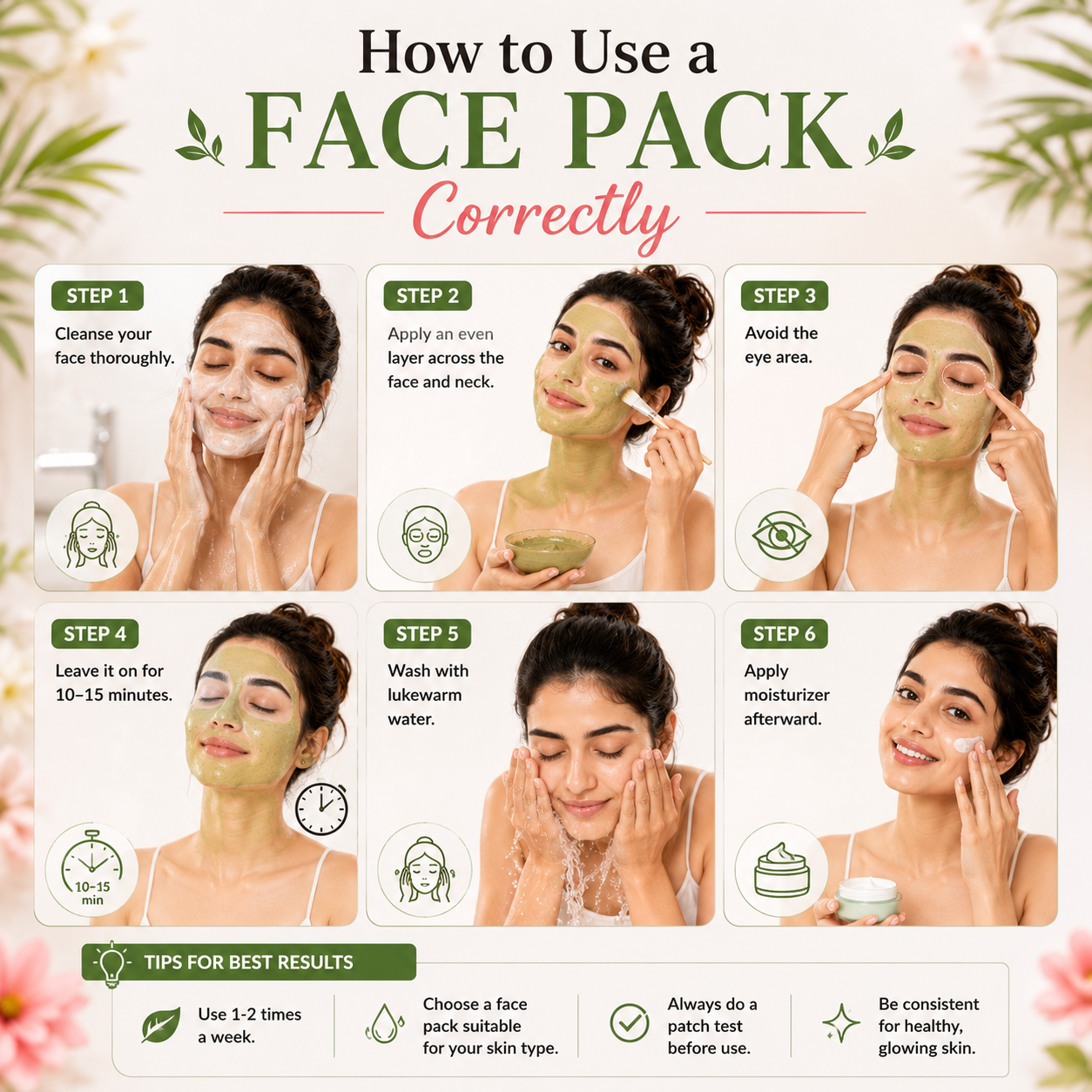 How to Use a Face Pack Correctly