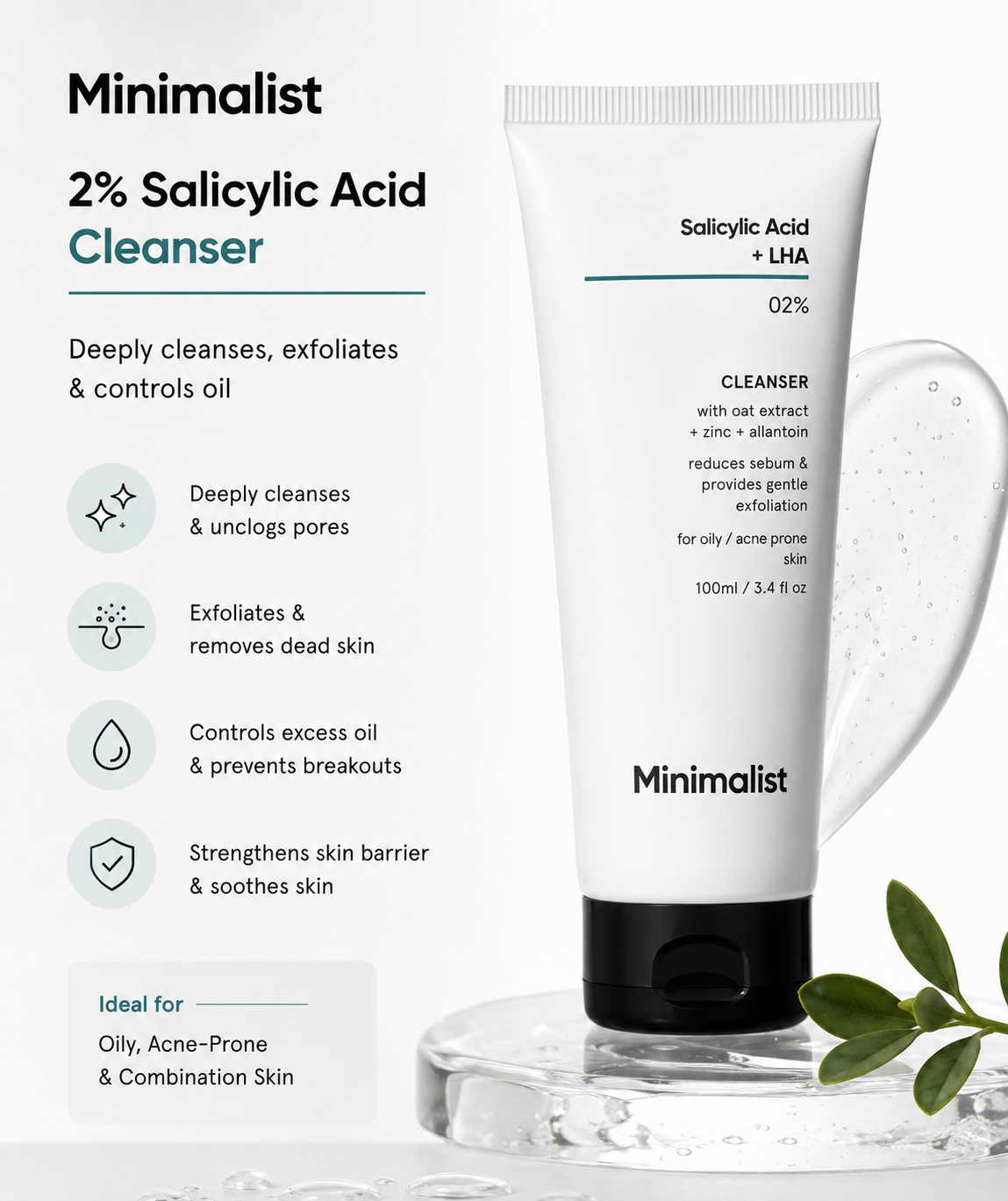 Minimalist 2% Salicylic Acid Cleanser