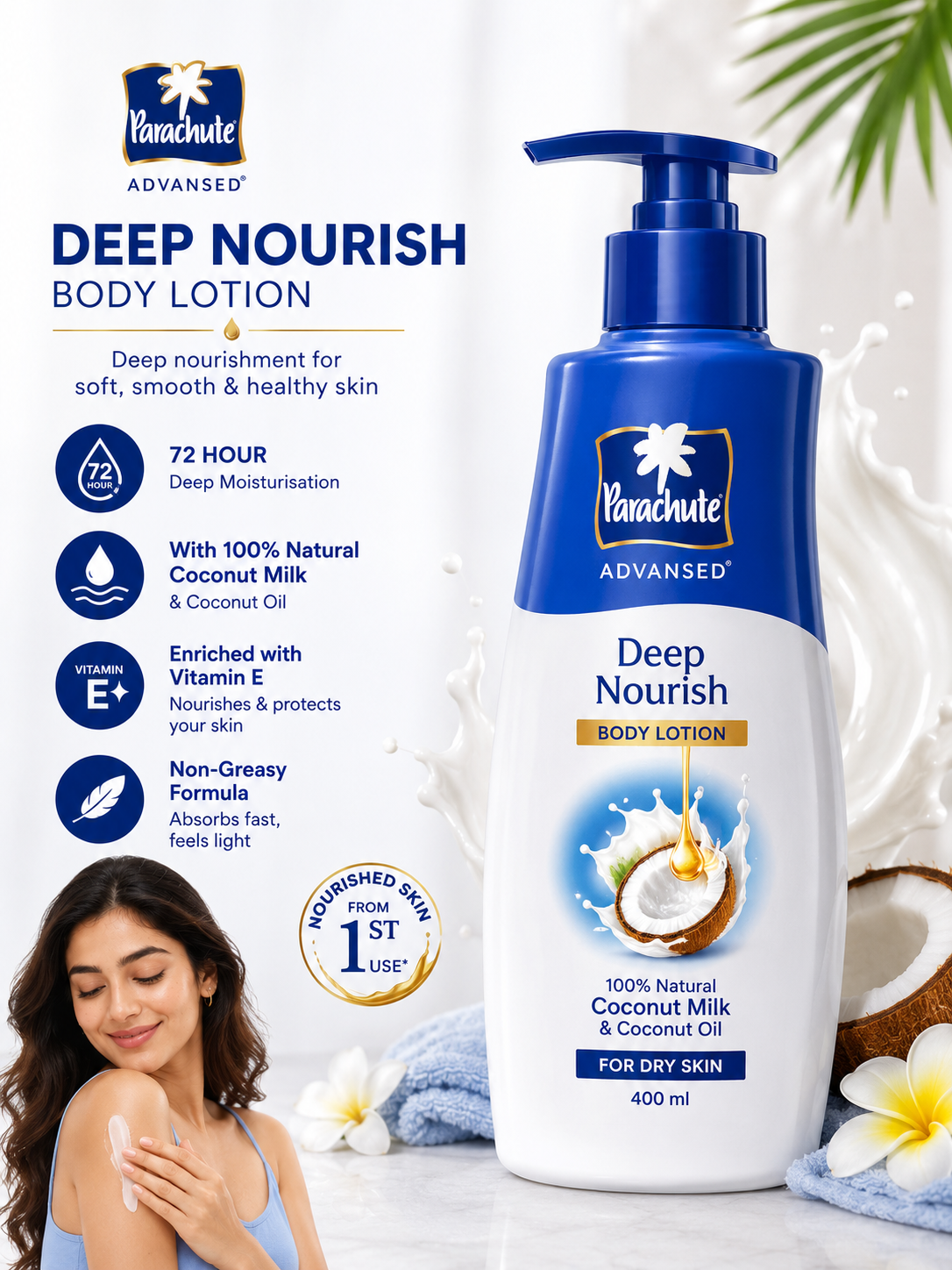 Parachute Advansed Deep Nourish Body Lotion