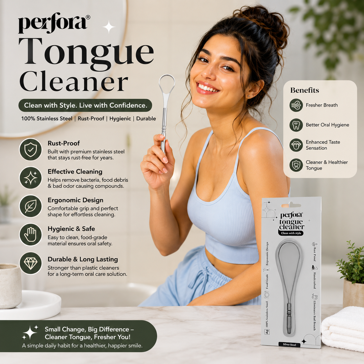 Perfora Stainless Steel Tongue Cleaner Review