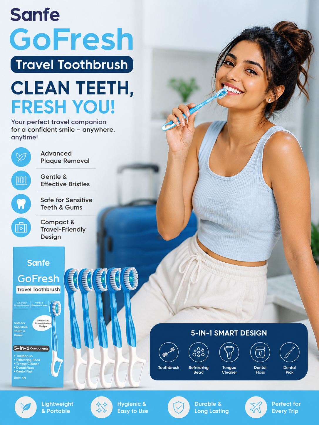 Sanfe Gofresh 5-In-1 Travel Toothbrush Review