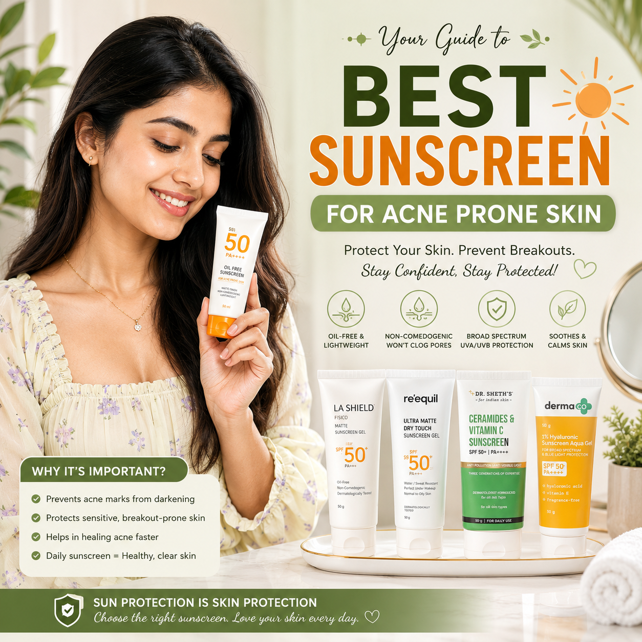 Best Sunscreens for Acne Prone Skin