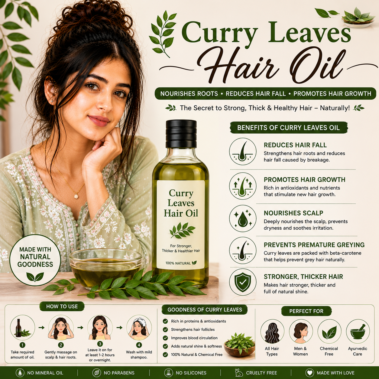 Curry Leaves Hair Oil