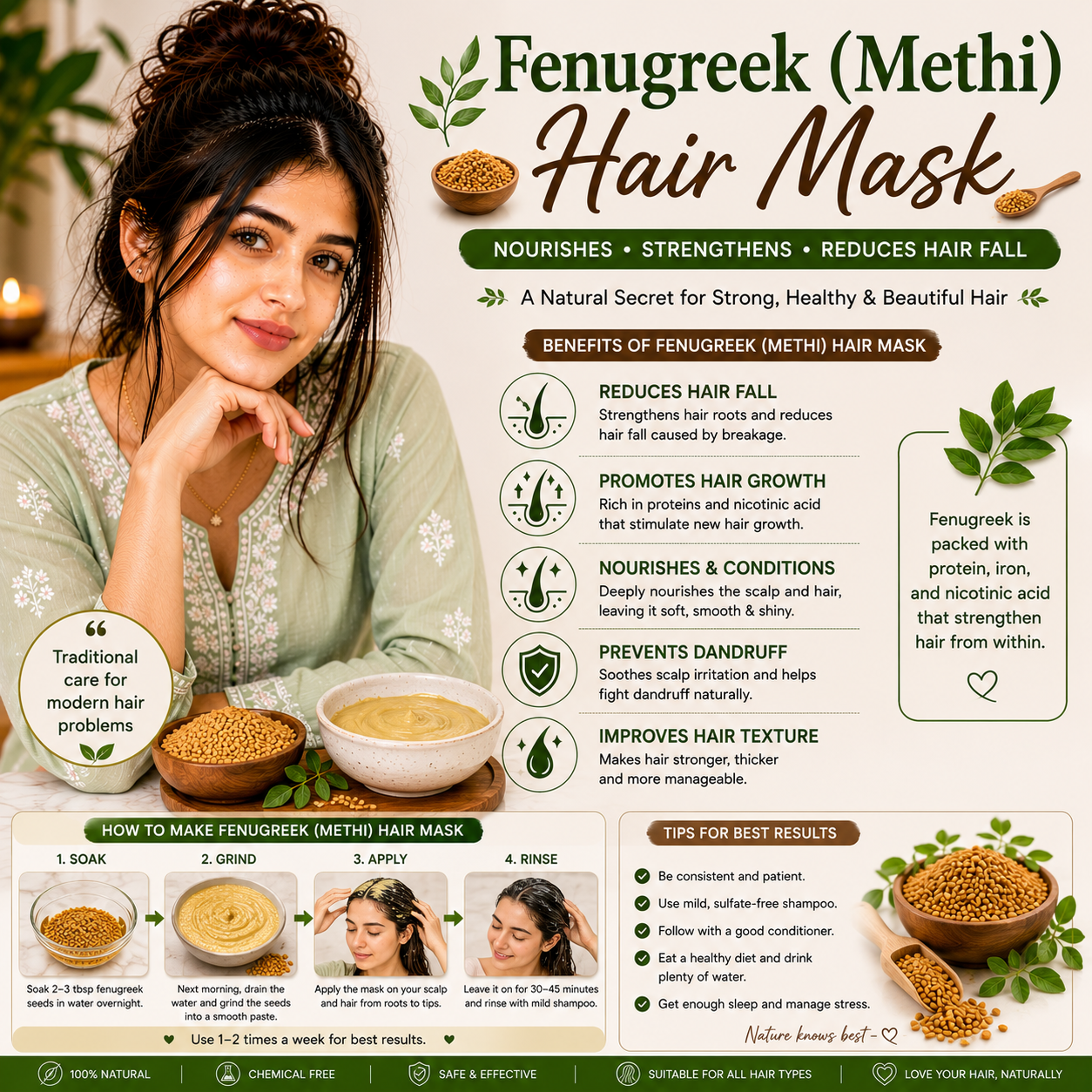 Fenugreek (Methi) Hair Mask