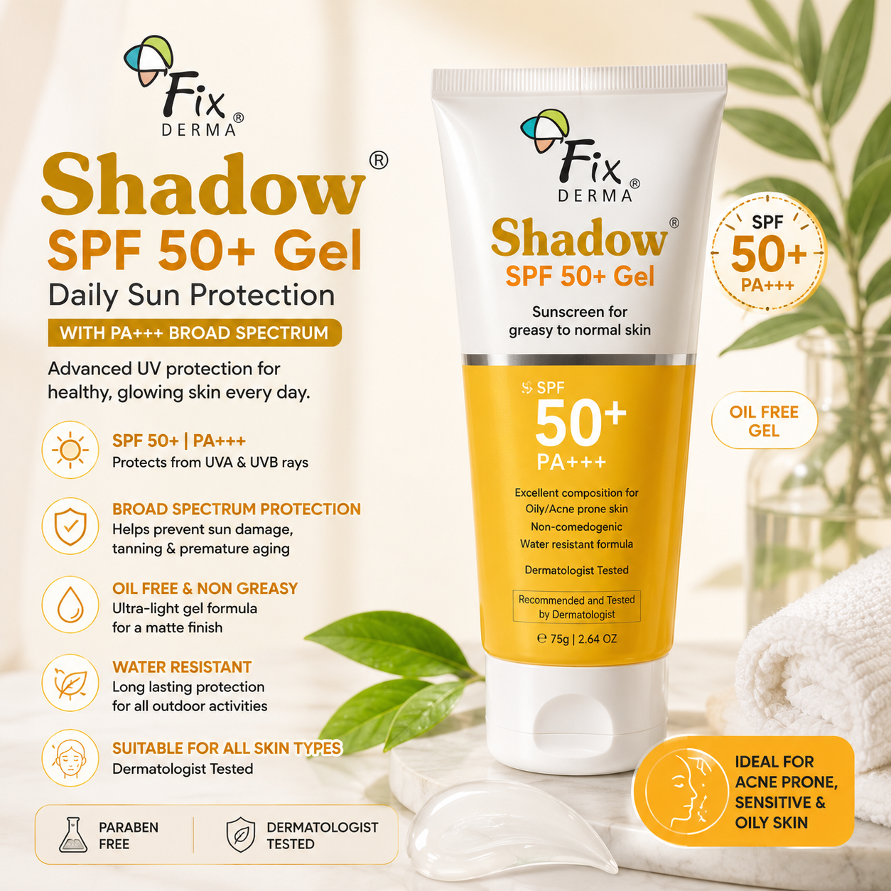 Fixderma Shadow SPF 50+ Gel 