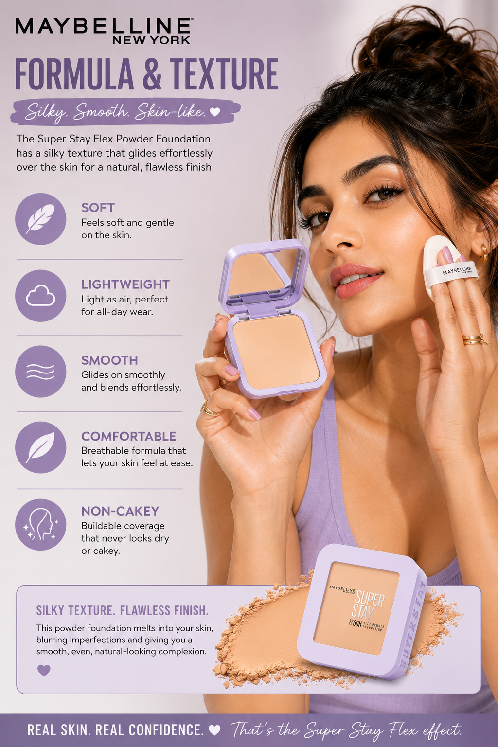 Maybelline Super Stay Flex Powder Foundation Compact Review (2026)