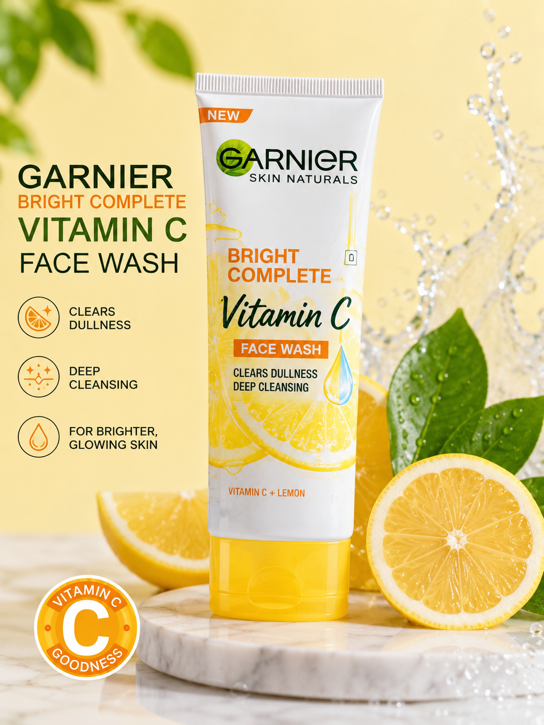 Garnier Bright Complete Vitamin C Face Wash