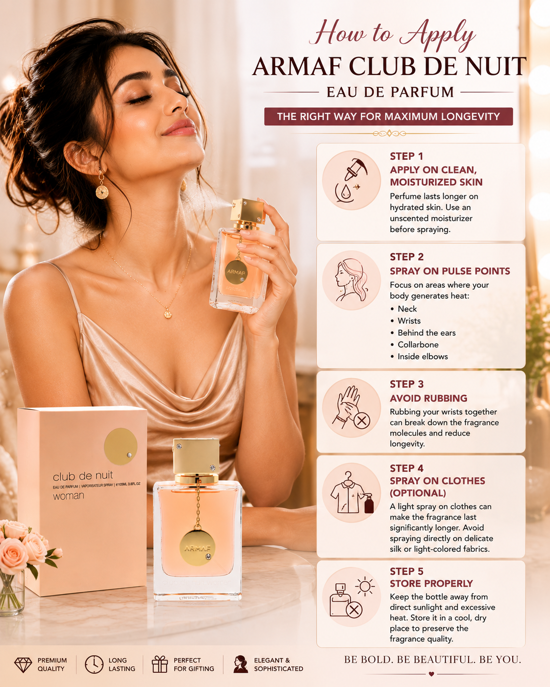 How to Apply Armaf Club De Nuit Eau De Parfum Properly