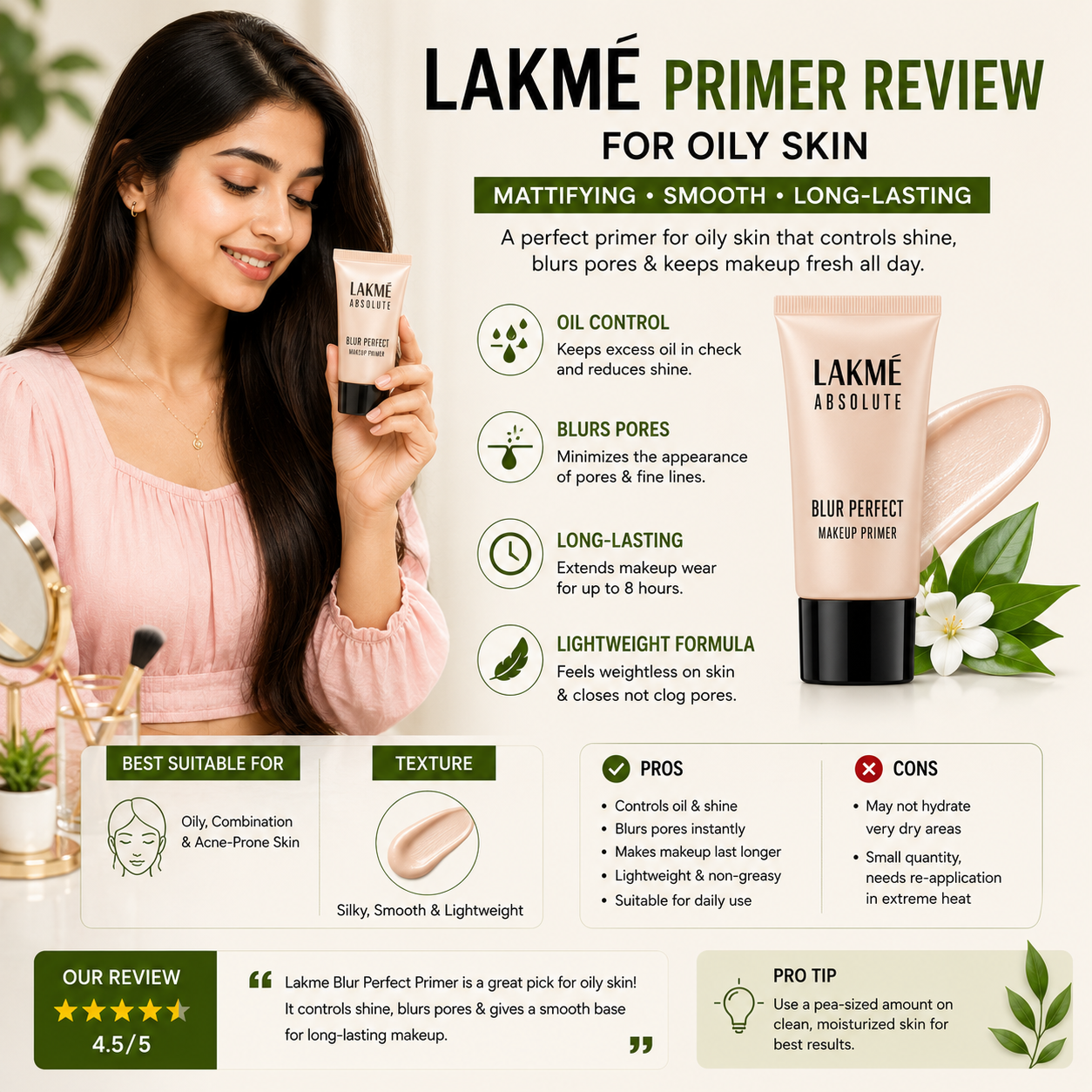 Lakme Primer Review for Oily Skin