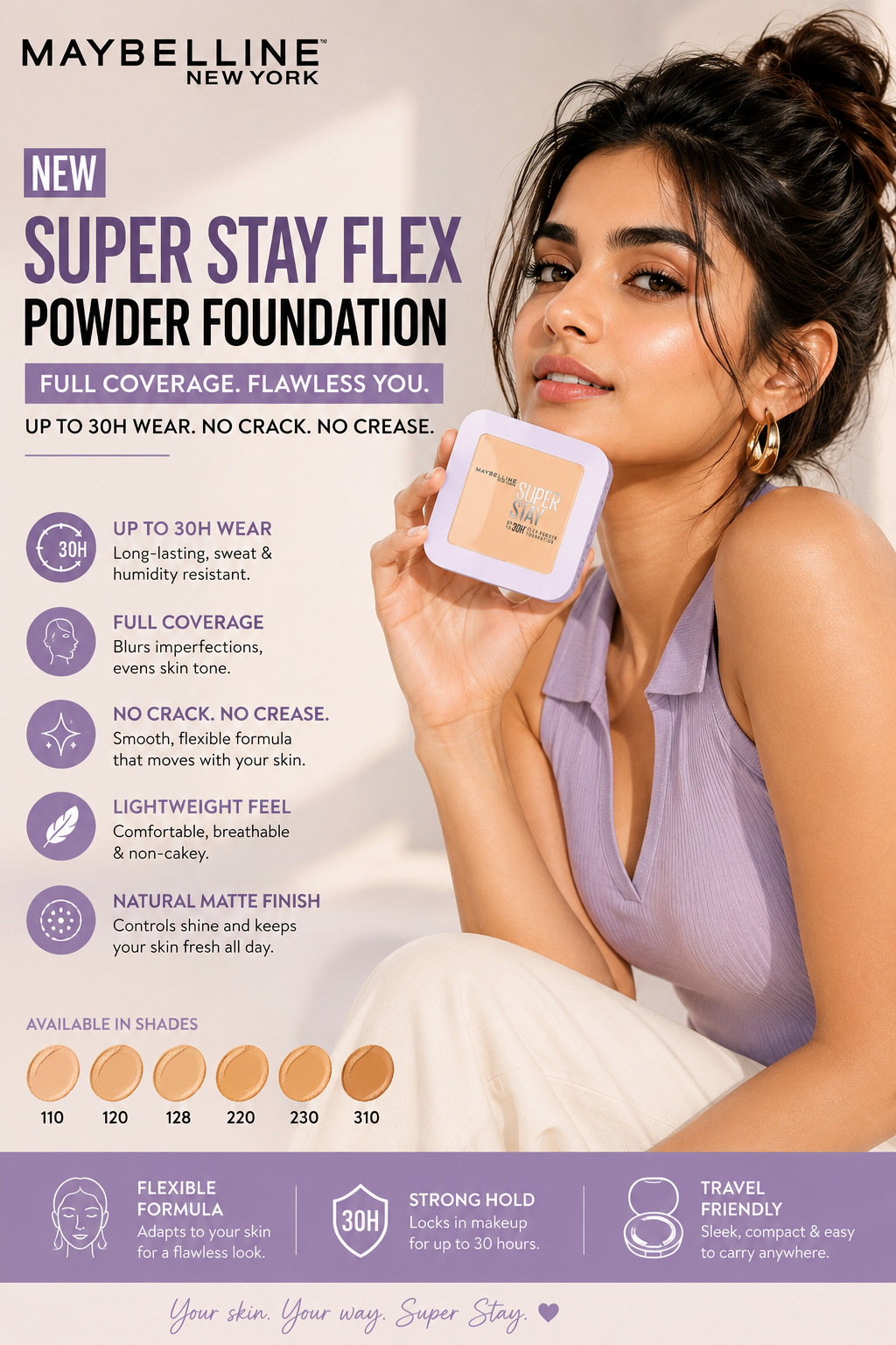 Maybelline Super Stay Flex Powder Foundation Compact Review (2026)