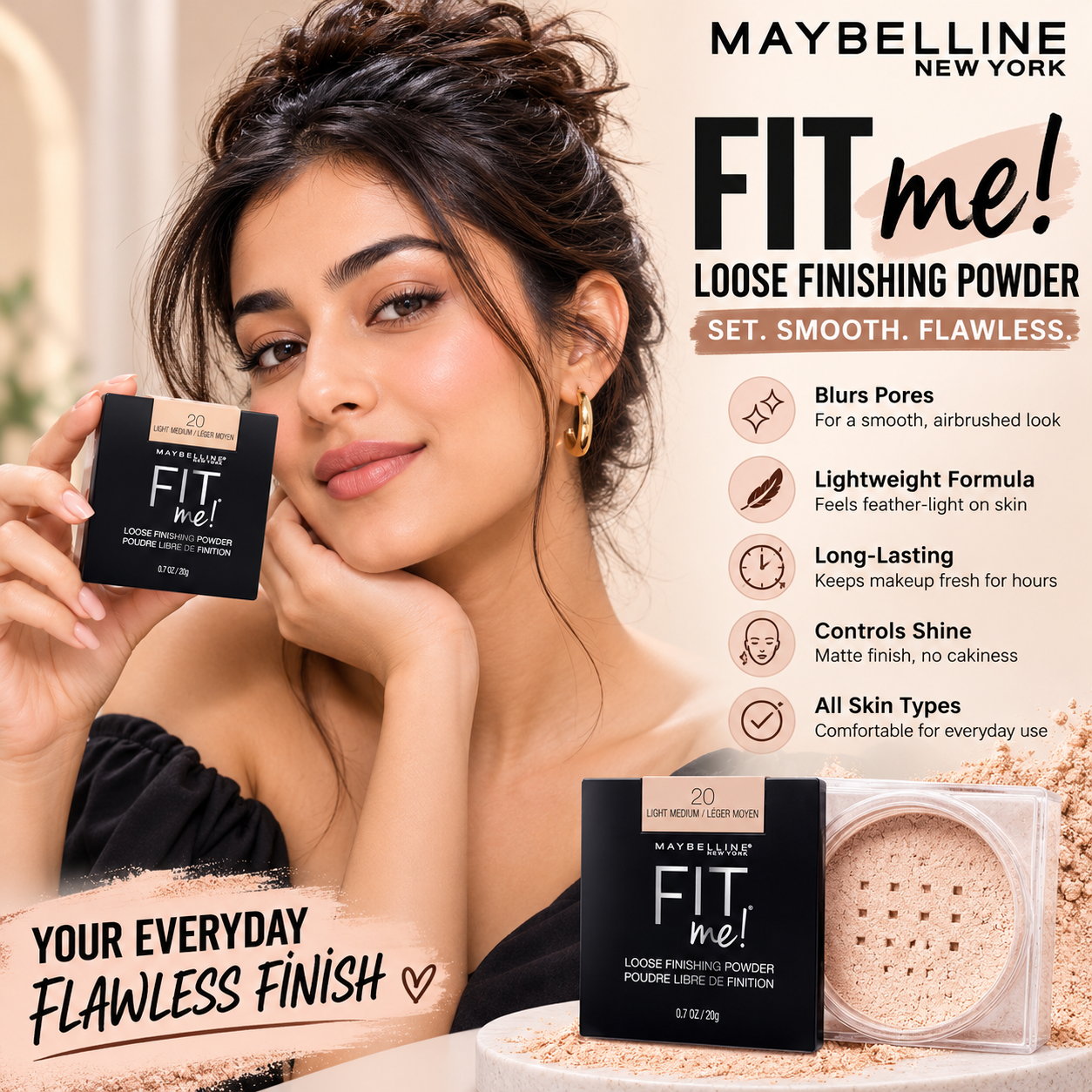 Maybelline NewYork Fit Me Loose Finish Powder Review