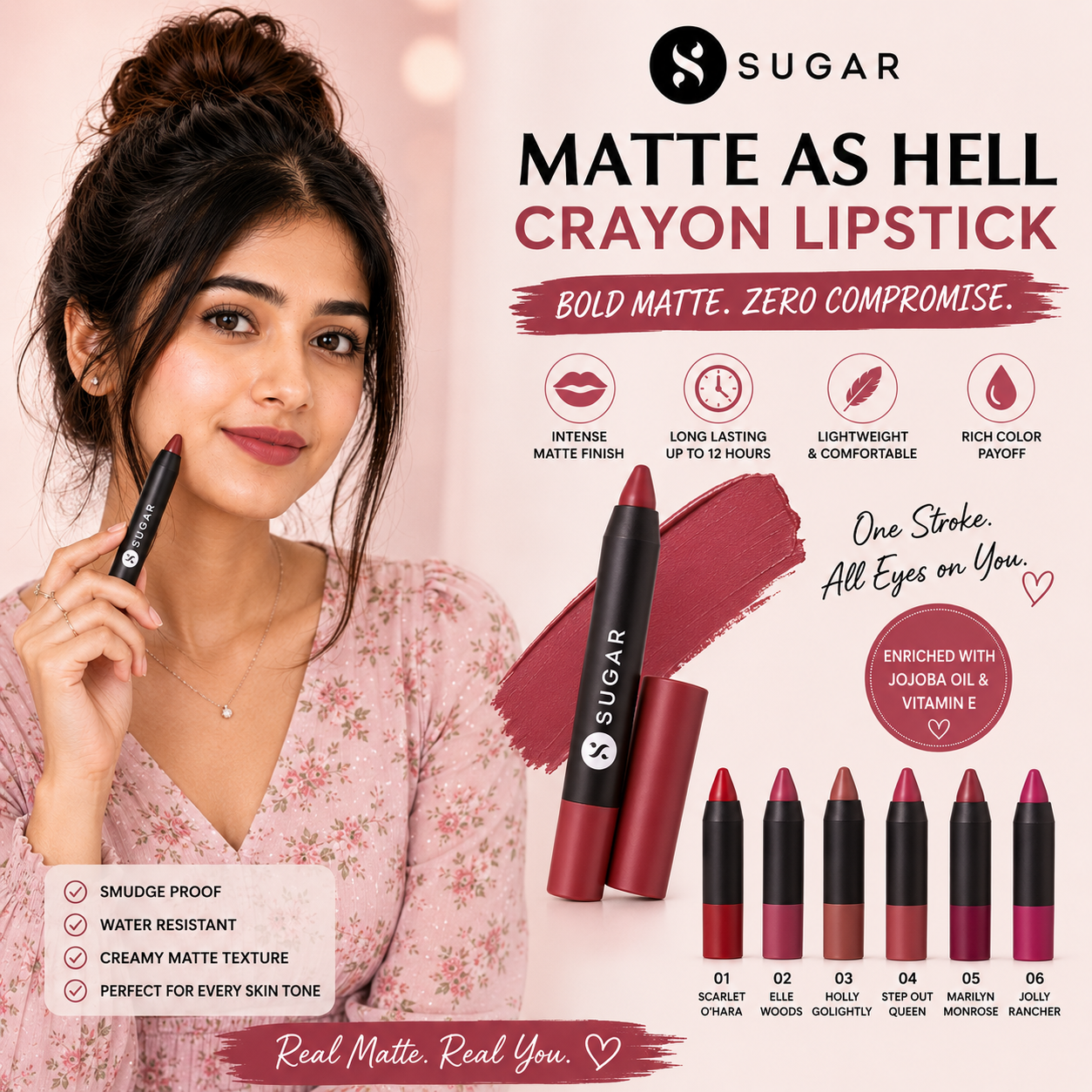 SUGAR Matte As Hell Crayon Lipstick