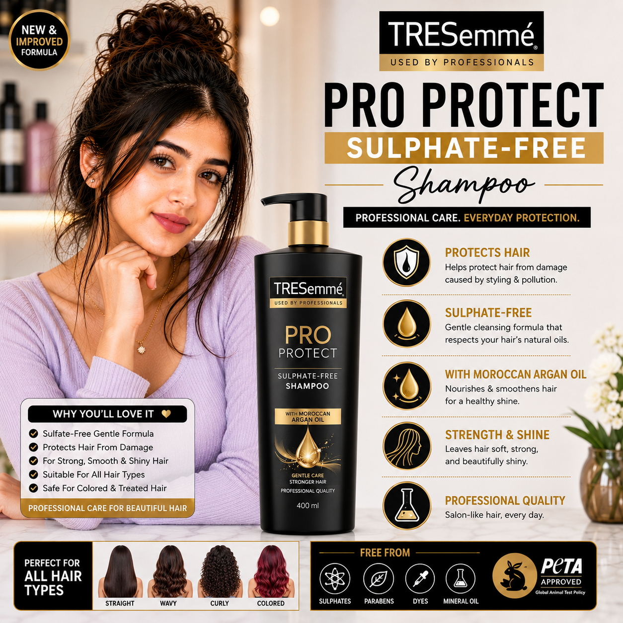 Tresemmé Pro Protect Sulphate-Free Shampoo