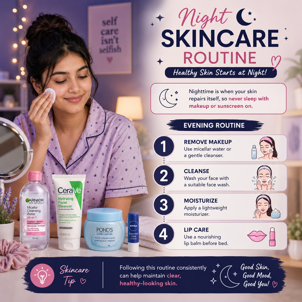 🌙 Night Skincare Routine