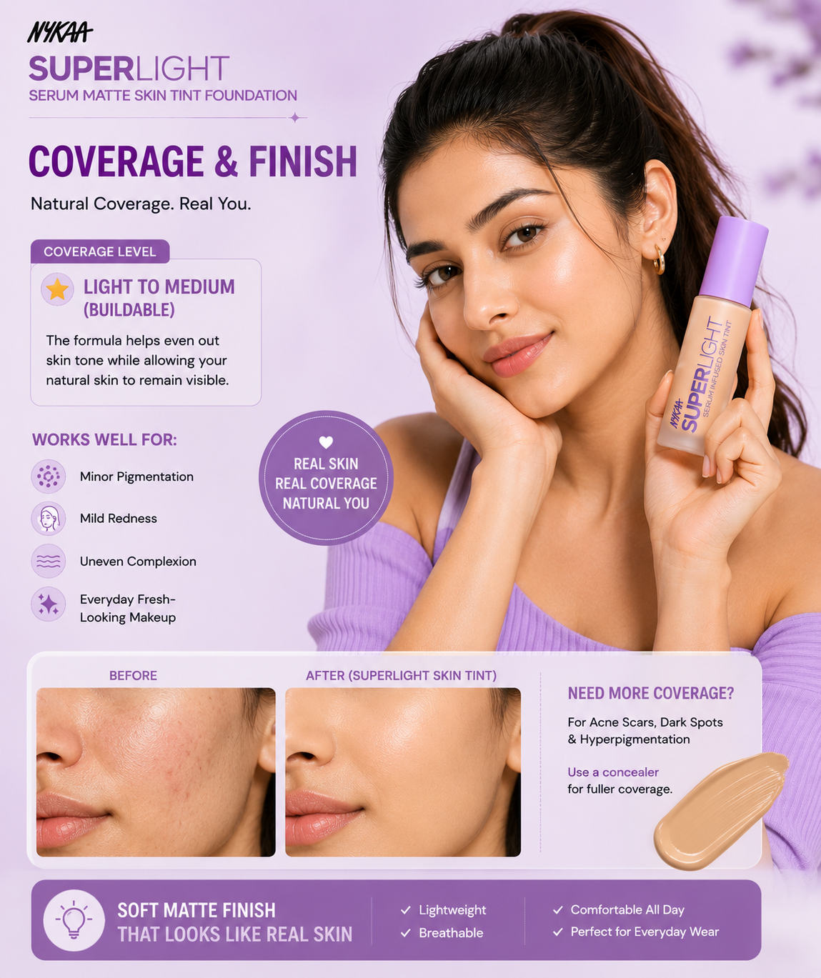 💄 Coverage & Finish