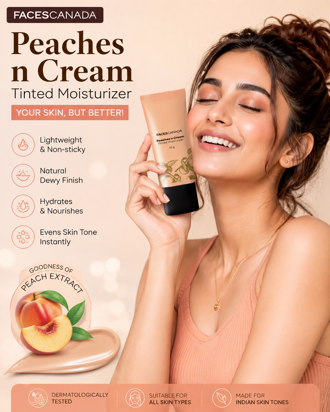 Faces Canada Peaches N Cream Tinted Moisturizer