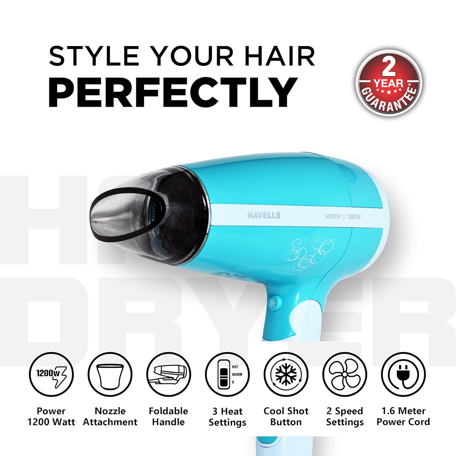 Havells HD3151 Foldable Hair Dryer