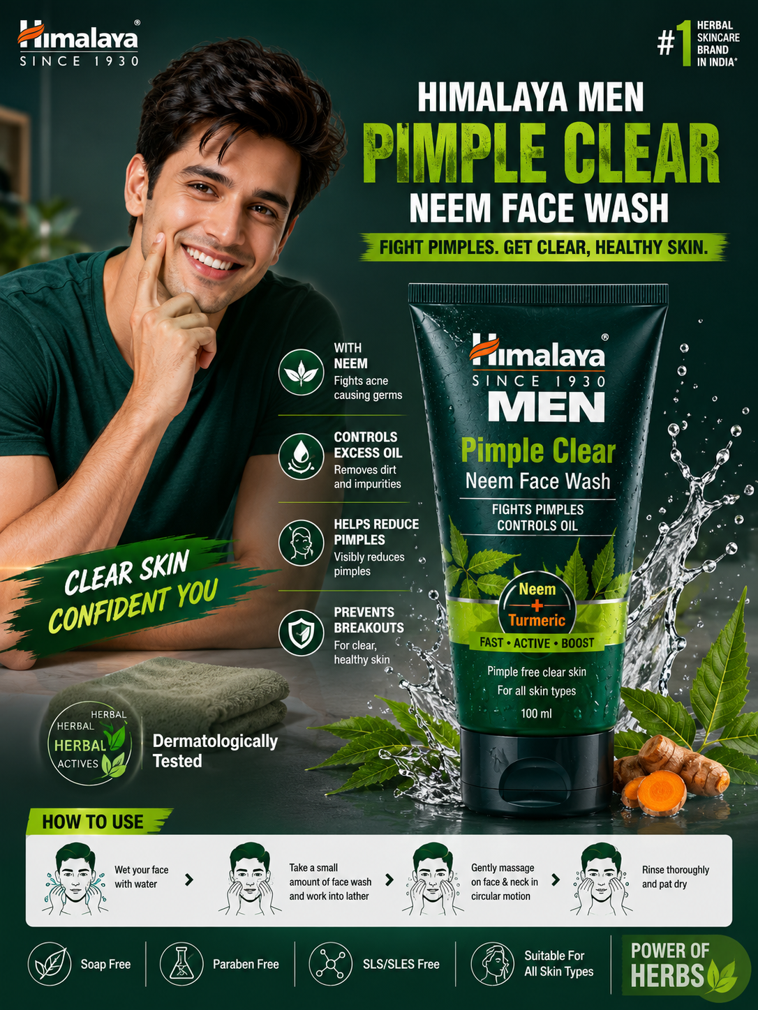 Himalaya Men Pimple Clear Neem Face Wash