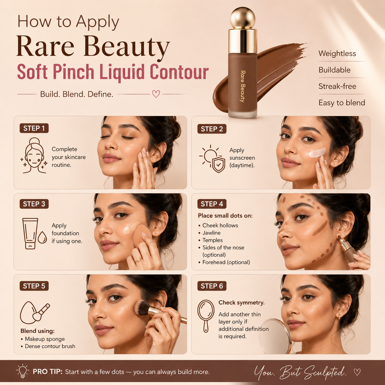 How to Apply Rare Beauty Soft Pinch Liquid Contour